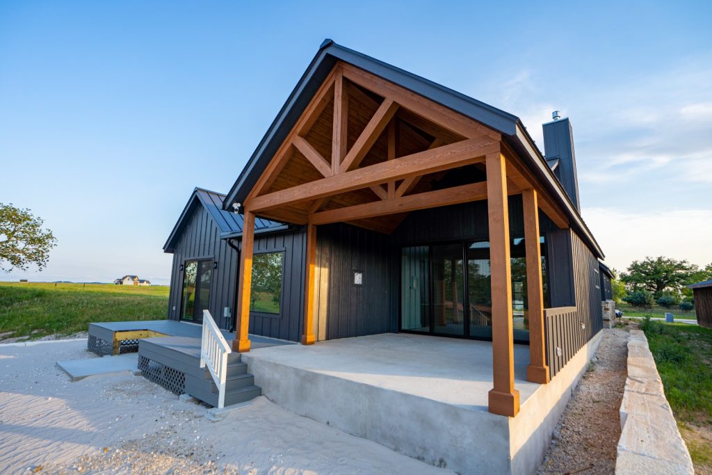 Exterior, a custom home by Butcher Behrens in Fredericksburg, TX