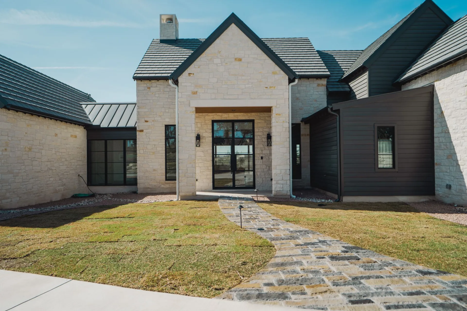 Front entry, a custom home by Butcher Behrens in Fredericksburg, TX