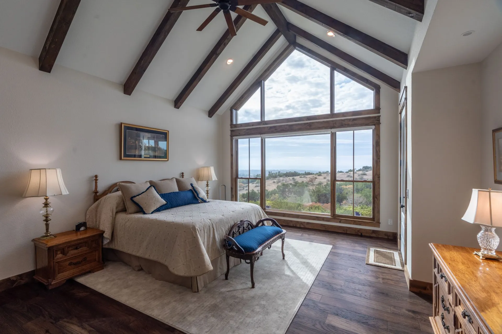 Primary suite, a custom home by Butcher Behrens in Fredericksburg, TX